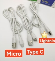 Chargeur mural B2euM 12W à charge rapide 5V 2.4A avec port USB Type-C, adaptateur prise UE pour téléphone, écouteurs, voyage, micro-câble Hotriple