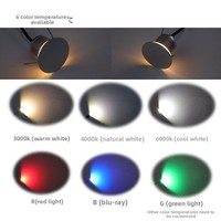 Lampu Halogen IP67 Aluminium Tersembunyi 1W untuk Lanskap Luar Ruangan, Taman, Mini Kreatif Anti Silau, Tangga Sudut, Kaca