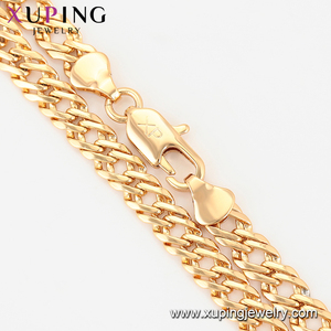 76573 <span class=keywords><strong>Xuping</strong></span> Pulseras para Hombre, Material de Joyería para Bisutería, Pulseras de <span class=keywords><strong>Oro</strong></span>, Cadena Plana de Color Dorado para Hombre - Product Image 5