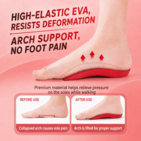 Semelles orthopédiques en EVA à marque privée avec soutien de la voûte plantaire, correction de la voûte haute, coussinets respirants pour le sport, logo personnalisé, soulagement des pieds plats
