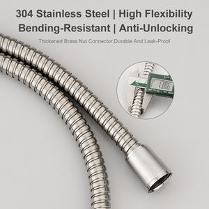 خرطوم مرن من مطاط EPDM مع قفل مزدوج من الفولاذ المقاوم للصدأ للمطبخ والحمام الحديث - Product Image 2