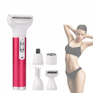 Factory wholesale 5 In 1 Cordless Women USB Rechargeable Bikini Trimmer Handset Hair Removal File Shaver Machine