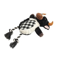 Jouets créatifs pour chiens en peluche en forme de vache laitière, sans rembourrage, jouets à mâcher pour animaux de compagnie