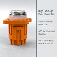 Connecteur haute tension monophasé en plastique 1000VDC 400A pour véhicules à énergie nouvelle IP68 IP6K9K PA66 LV216-2 Câble 50-95 mm²
