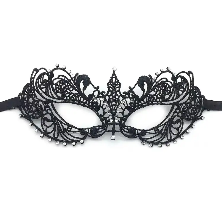 Fashion Modern 7.5*22.5cm Adult Female Rhinestone Mask Party Eye Masks