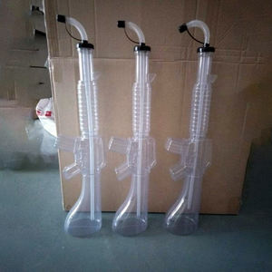 Rifles Design 1L Yard Cup Wholesale Disposable Slush Cups XXL Size Fair Novelty Drinkware with Lid and Straw - Product Image 4