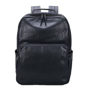 Factory Direct Structured Men’s Genuine Leather <b>Backpack</b> - Multi-Zip Pockets + Adjustable Straps, Low MOQ Global Retailers - Product Image 1