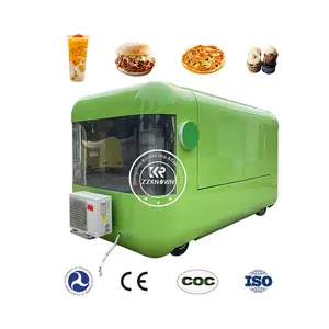 2024 Top Quality American Standard Street Kitchen Hot Dog Vending Van Fast Food Truck Mobile Food Cart For Sale