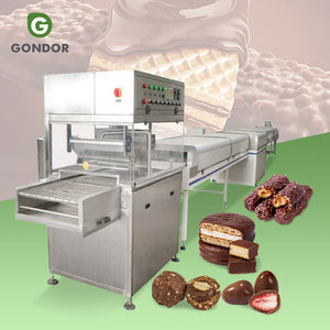 Belt Type Cooling Tunnel Glazed Chocolate <b>Bar</b> Enrobe Production <b>Dipping</b> Line 400mm 1000mm for Chocolate Machine - Product Image 1