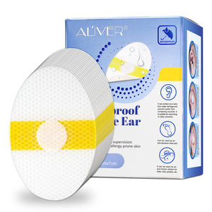 40 buah stiker telinga sekali pakai pelindung telinga Gel silikon tahan air mudah dipakai cakupan Area besar penutup telinga untuk mandi - Product Image 4