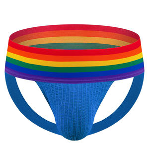 Jockstrap arcobaleno 7.5cm cintura Sexy orso uomo biancheria intima tinta unita prezzi bassi Homme vita bassa cotone Sexy Gay uomo sospensorio - Product Image 6