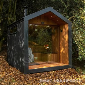 Sauna extérieur en bois de cèdre rouge 6000W, chauffage au bois, pour hôtel et usage familial - Product Image 1