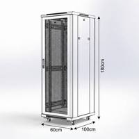 Baie de serveur pleine profondeur 36U 1000 mm 19 pouces pour l'infrastructure de stockage d'entreprise et de calcul haute densité dans les centres de données