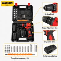 Ensemble de perceuses sans fil OEM ODM, perceuse électrique à batterie au lithium, kit de tournevis avec 2 batteries, chargeur et accessoires