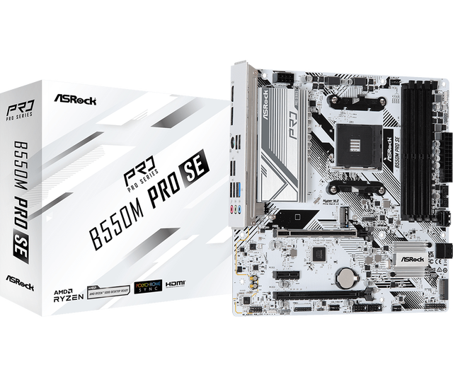 Original Asrock B550M Pro SE AM4 DDR4 SATA 6Gb/s 1 PCIe 4.0 X16 Micro ATX Motherboard Computer Motherboard