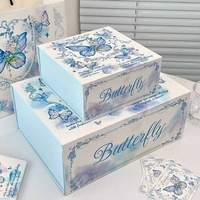 Boîtes cadeaux personnalisées Hongbo avec impression papillon/impression personnalisée, cartes assorties avec des designs et des tailles personnalisés