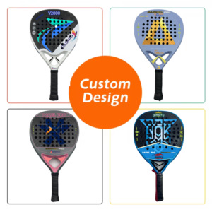 Top Full Carbon 12K Padel Racket Logo 100% Graphite Diamond Shape Nylon Net Lightweight Factory Hot Sale Adult Raket Tenis Padel - Product Image 3