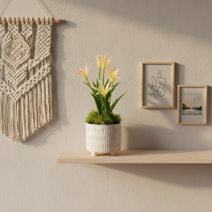 ต้นไม้ประดิษฐ์แบบเลื้อยในกระถาง ใบไม้ร่วงห้อยลงมา ก้านยืดหยุ่น เหมาะสำหรับตกแต่งชั้นวางหนังสือ มุมผนัง แขวนผนัง ตกแต่งบ้าน และกั้นห้อง - Product Image 3