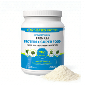 LIFEWORTH Vegan Yetişkin Süper Besin <span class=keywords><strong>Protein</strong></span> Tozu-Vanilya Çekirdeği Bitkisel <span class=keywords><strong>Protein</strong></span> 50 Süper Besinler Prebiyotik Lif Eklenmemiş Şeker - Product Image 1