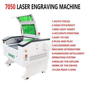 SIHAO 700*500mm 80W CO2 Laser graveur/coupeur Machine à portique facile à utiliser pour acrylique cristal bois verre EU/US 1 an DXF nouveau - Product Image 2