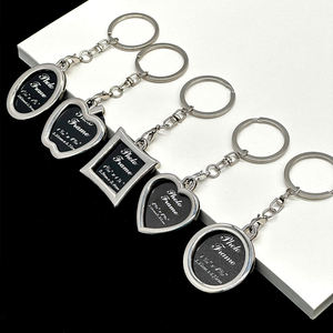 Factory Personalized Blank Picture Frame Key Rings Photo Frame <b>Keychain</b> Metal <b>Custom</b> Sublimation <b>Keychain</b> for Promotion - Product Image 1