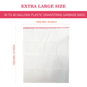 Sacs à ordures à cordon de serrage blancs légèrement transparents épaissis, résistants aux fuites, parfaits <span class=keywords><strong>pour</strong></span> le tri des déchets, idéaux <span class=keywords><strong>pour</strong></span> les cabines de ligne aérienne - Product Image 3