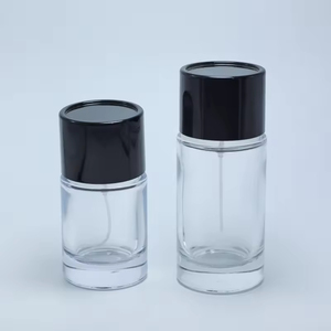 New Design 30ml 50ml 100ml Crimp Perfume <b>Bottle</b> Round Perfume Glass <b>Bottle</b> With Black Cap - Product Image 2