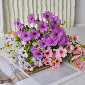 Bouquet de fleurs artificielles Laixing, eucalyptus violet en soie, pour la maison, les mariages et les décorations extérieures - Product Image 1