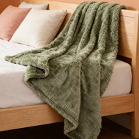 Couverture polaire douce et confortable en polyester recyclé, unie ou à motifs, personnalisable pour toutes les saisons, idéale pour la décoration intérieure (OEM & ODM)