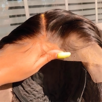 Pelucas de Encaje HD con Cabello Virgen, Densidad 250, Pelucas de Cabello Humano Liso de 30 Pulgadas, Pelucas Frontales de Encaje, Peluca de Cabello Humano Brasileño Natural sin Pegamento