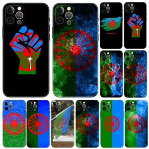 <span class=keywords><strong>Cover</strong></span> in <span class=keywords><strong>Silicone</strong></span> Personalizzata con Bandiera Gipsy Romani Roma per <span class=keywords><strong>iPhone</strong></span> 11/12/13/14/15 Pro Max, Stampa UV, Custodia per Cellulare con Sublimazione - Product Image 2