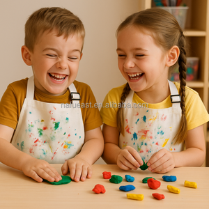 Babero con logotipo personalizado ajustable para niños, <span class=keywords><strong>delantal</strong></span> colorido en blanco para dibujo <span class=keywords><strong>escolar</strong></span>, pintura de cocina, Chef, actividades de cocina - Product Image 3