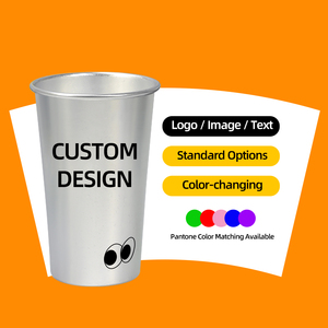 Oem kim loại màu thay đổi nhôm Đảng tái sử dụng cup lạnh uống lạnh cup với logo riêng của bạn - Product Image 3