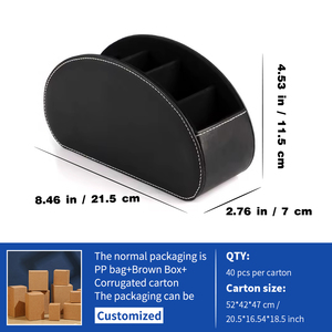 PU Leather <strong>Remote</strong> <strong>Control</strong> Holder Wholesale for Office Home Desktop Multi-Colors Living Room <strong>Storage</strong> - Product Image 3