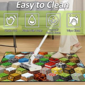 <span class=keywords><strong>Tapis</strong></span> de <span class=keywords><strong>jeu</strong></span> pour enfants garçons, design de <span class=keywords><strong>jeu</strong></span> pixel réversible, rembourré, adapté aux animaux domestiques, décoration intérieure pour chambre à coucher, salon, salle de jeux, pique-nique - Product Image 4