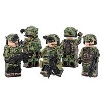 5 Stks/set Amerikaanse Special Forces Aor 2 Camouflage Militaire Soldaat Serie Army Warrior Wapen Cijfers Bouwstenen Kinderen Speelgoed