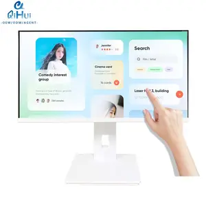 Qihui en kaliteli 24 "10 noktalı dokunmatik LCD monitör dokunmatik LED bilgisayar 75hz 1080p OEM oyun ekranı