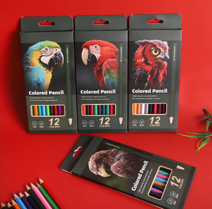 Bview Art Juego de bolígrafos de pintura soluble en agua de 12 Colores Pinceles de pintura aceitosa para niños Lápices de colores - Product Image 3