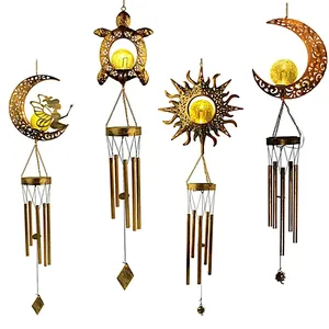 Linterna de luces solares para exteriores, impermeable, Luna, sol, luz de hadas, <span class=keywords><strong>campanas</strong></span> de viento, luces Led para el hogar, <span class=keywords><strong>calle</strong></span>, jardín, decoración de fiesta de vacaciones - Product Image 1