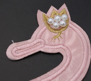 Miếng Vá Hình Thiên Nga Đính Ngọc Trai Thêu Tay Thiết Kế Thời Trang Mới Nhất Cho Trang Phục - Product Image 4