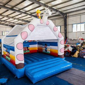 Château Gonflable Commercial Thème Girafe Mignonne Prix Usine, Structure Gonflable en PVC 0,55 mm pour <span class=keywords><strong>Location</strong></span> de Aires de Jeux pour Enfants - Product Image 2