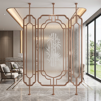 Panneau décoratif de séparation de pièce autoportant en acier inoxydable 304 découpé au laser pour la décoration intérieure de mariages, hôtels et halls d'entrée