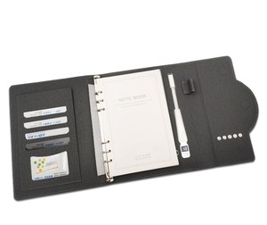 Custom A5 PU Leather Notebook New Design 8000mah Wireless Charger Power Bank Logo <strong>LED</strong> <strong>Light</strong> Agenda <strong>Diary</strong> with USB for Promotions - Product Image 5