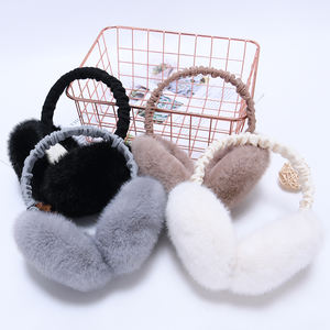 जेक्सवाचर थोक कस्टम नरम ईयरफलैप कवर प्लग नकली खरगोश सर्दियों गर्म महिलाओं को फोक्स फर कान मफ - Product Image 4