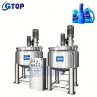 Cuve de mélange homogénéisatrice supérieure pour détergent liquide, shampoing et revitalisant, cuve d'émulsification et de mélange 2000L en acier inoxydable avec agitateur et réacteur