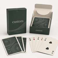 Jeu de cartes à thème énergies renouvelables personnalisé, style allemand, jeu de poker promotionnel, pelliculage mat, boîte à rabat pour événements B2B