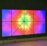 Dalles de sol LED octogonales géométriques créatives - Dalles de danse modulaires en verre trempé RGB pour l'éclairage de scène moderne et la configuration d'événements