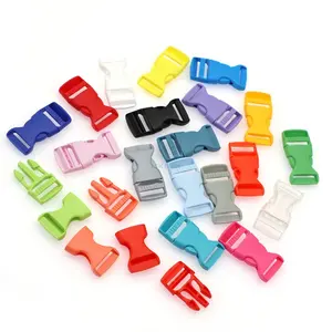 Assorted Colors Colorful Plastic Quick Side Release Buckle 20mm 3/4 in