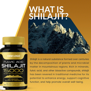 Capsules de Shilajit de l'Himalaya Bio à puissance maximale, acide fulvique en gélules molles pour une énergie accrue, soutien immunitaire pour hommes, antioxydant - Product Image 4