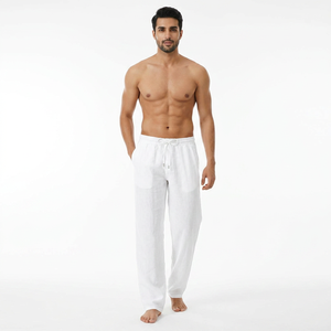 European and American Style Men's 100% Polyester Mid Waist <b>Waterproof</b> Casual <b>Trousers</b> 2026 Simple Solid Color Fashion - Product Image 1